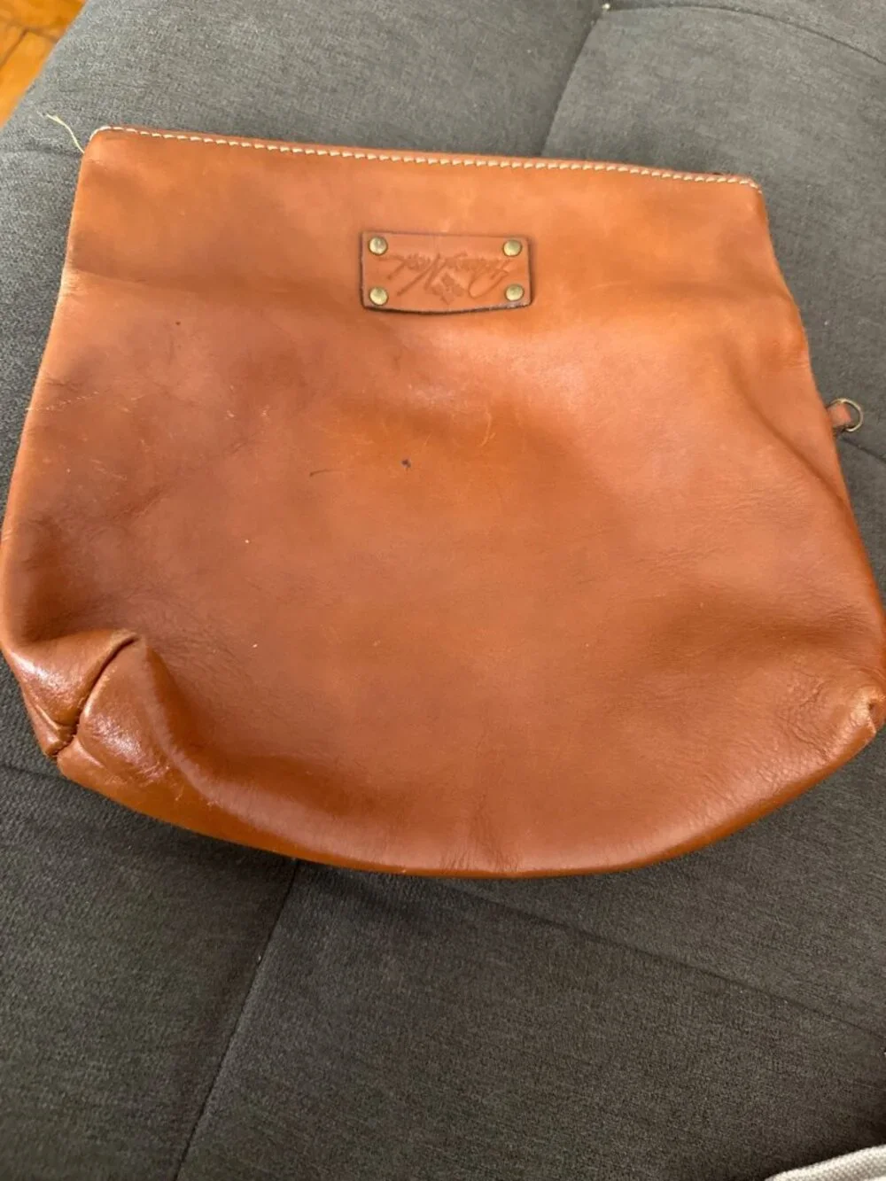 Patricia Nash Valerie Fold over Wristlet Clutch Brown Leather Purse